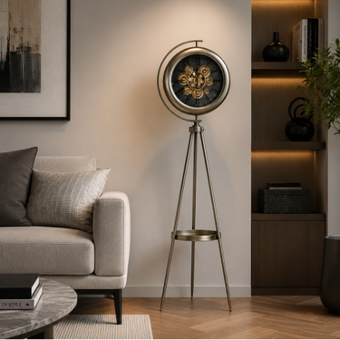 Cog Clock On Stand