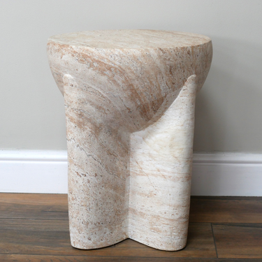 Natural Stone Effect Side Table