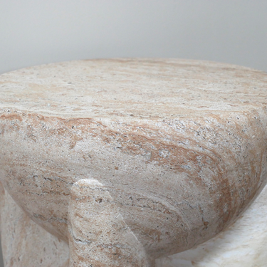 Natural Stone Effect Side Table