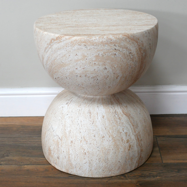 Natural Stone Effect Side Table