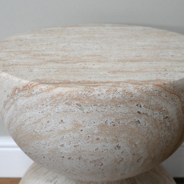 Natural Stone Effect Side Table