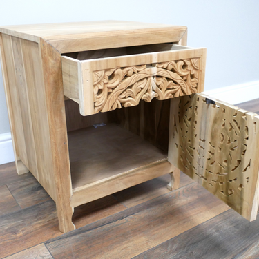 Teak Wood Bedside Cabinet
