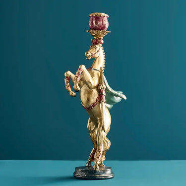 Gold Circus Horse Candle Holder