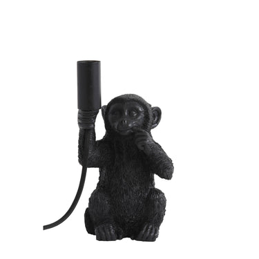 Monkey matt black table lamp