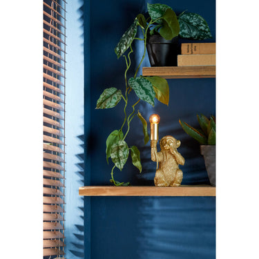 Monkey Table Lamp Matt Gold