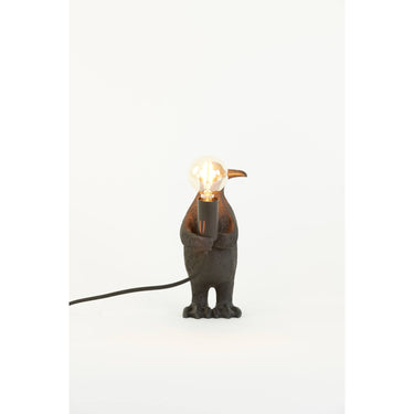 Penguin matt black Table lamp