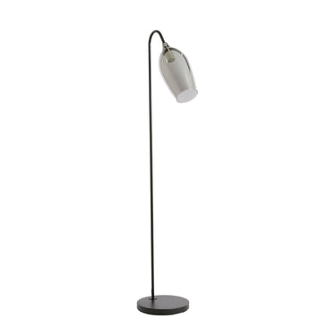 Lukaro Glass Smoked Matt Black Floor lamp