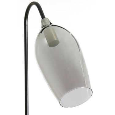 Lukaro Glass Smoked Matt Black Floor lamp