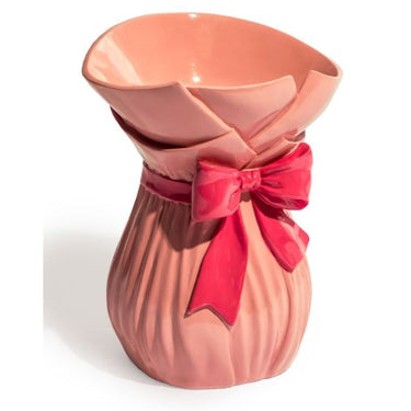 Large Ceramic Bow-Tied Bouquet Vase