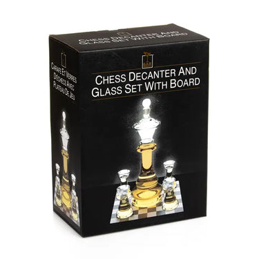 Chess Decanter and Glass Set with Board