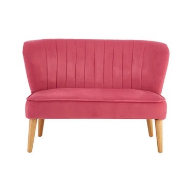 2 Seat Pink Velvet Kids Sofa