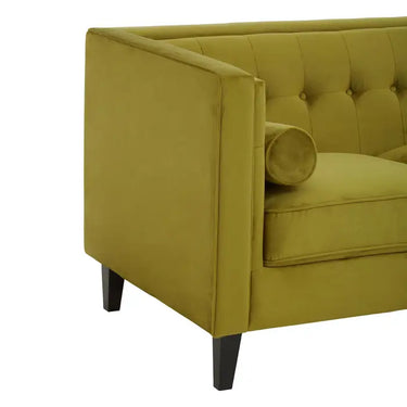 3 Seat Olive Velvet Sofa