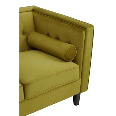 3 Seat Olive Velvet Sofa