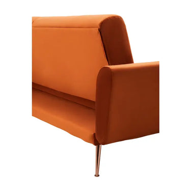 Burnt Orange Velvet Sofa Bed