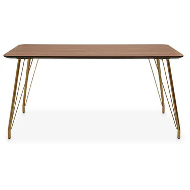 Dining Table With Natural Wood Effect Top