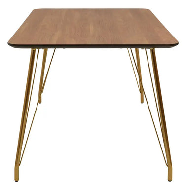 Dining Table With Natural Wood Effect Top