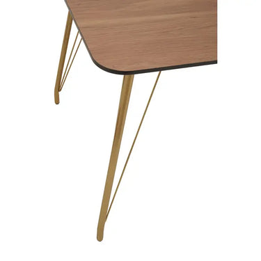 Dining Table With Natural Wood Effect Top