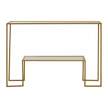 Gold Finish Console Table
