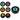 Record Coasters Round Set of 6