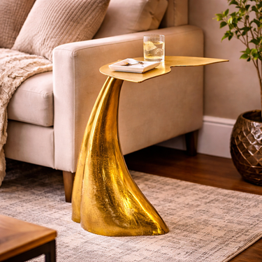 Gold Whale Tail Side Table