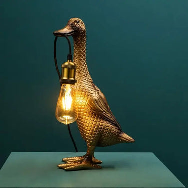 Gold Duck Table Lamp
