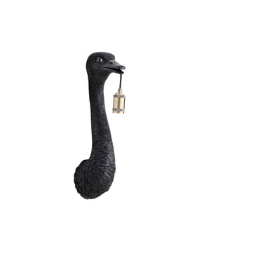 Ostrich Matt Black Wall Light