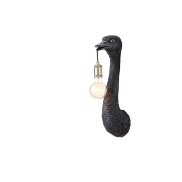 Ostrich Matt Black Wall Light