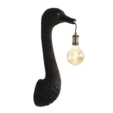Ostrich Matt Black Wall Light
