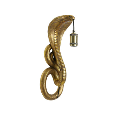 Snake Antique Bronze Wall Lamp