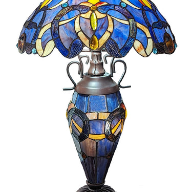 Art Nouveau Double Lamp With Resin Base