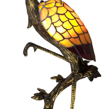 Japanese Crane Head Down Tiffany Lamp
