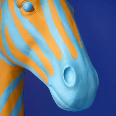 Blue/Orange Zebra  Floor Lamp