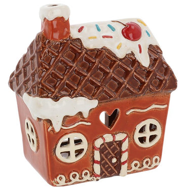 Village Pottery Gingerbread House Icing Tealight