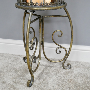 Antique Gold Lantern On Legs