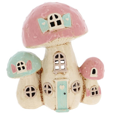 Village Pottery Toadstool Trio House Tealight
