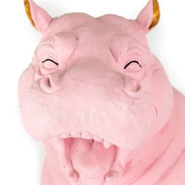 Pink with Gold Details Laughing Hippo Figure