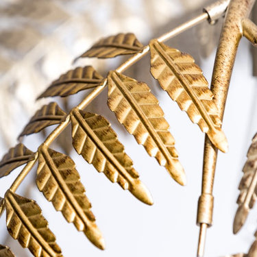 Antique Gold Palm Leaf Floor Lamp