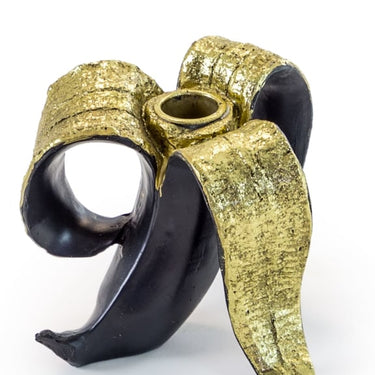 Peeled Black Glam Banana Candle Holder
