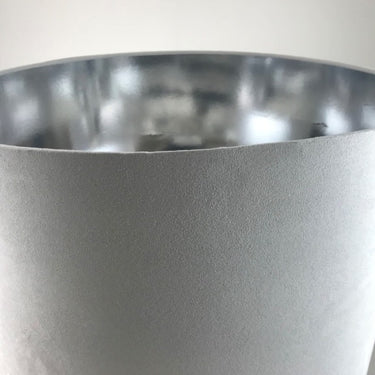 Glass Urn Lamp with Silver Velvet Cylinder Shade