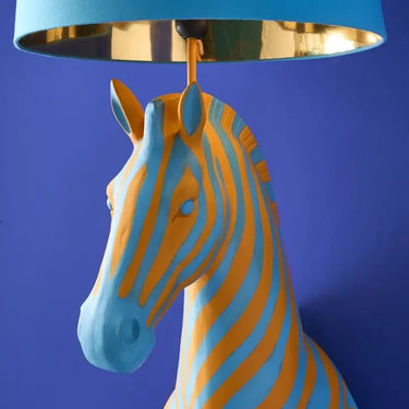 Blue/Orange Zebra  Floor Lamp
