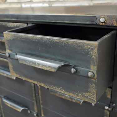 Industrial Cabinet With 3 Draws & 3 Doors