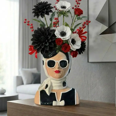 Audrey Resin Lady Vase