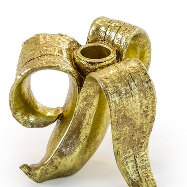 Peeled Gold Glam Banana Candle Holder