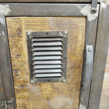 Industrial Safe Style Bedside Cabinet