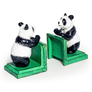 Cast Iron Pair Of Panda Bookends