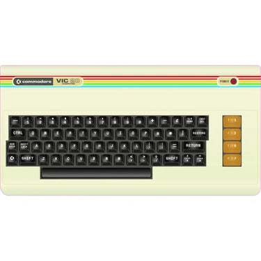 Retro Vic20 Keyboard Glass Chopping Board