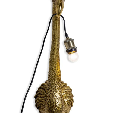 Gold Flamingo Head Wall Lamp
