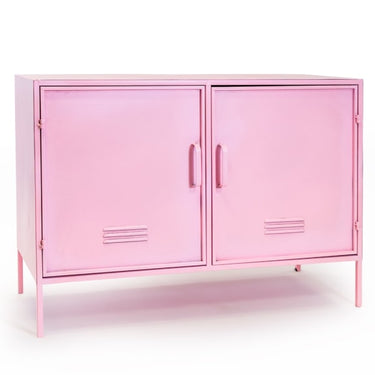 Pink Metal Large Side Cabinet
