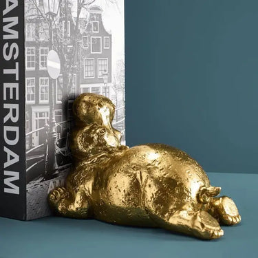Hippopotamus Gold Bookends