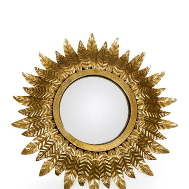 Gold Leaf Sun Mirror